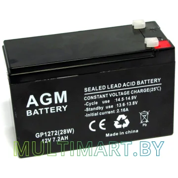 Аккумулятор для ИБП AGM Battery GP 1272 28W (12В/7.2 А·ч)